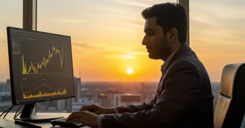 Gráfico XAUUSD em análise com Níveis-Chave