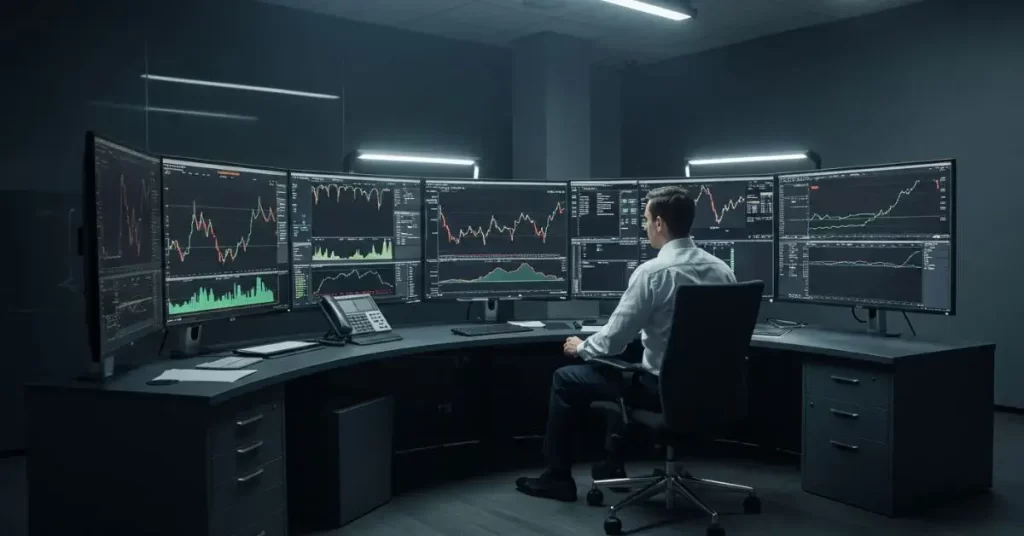 Gráfico mostrando a volatilidade do ouro no mercado Forex.