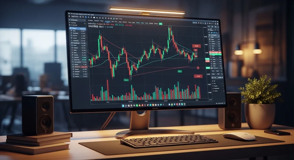 Como operar XAUUSD com análise de níveis no gráfico de ouro